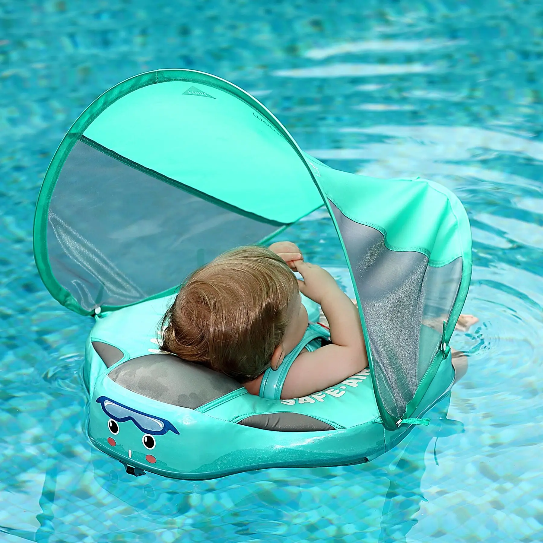 Mambobaby Baby Chest Swimming Float Ring Seat Swim Sun Shade Trainer Toy Kids Infant Floating Pool Beach Accessories Fun Toy 2