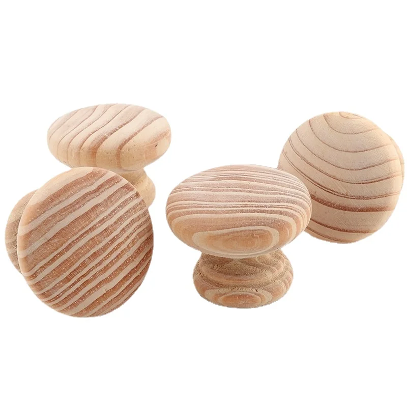 Furniture 40mm Knob Round Wooden Kitchen Handle Desk Drawer Handle