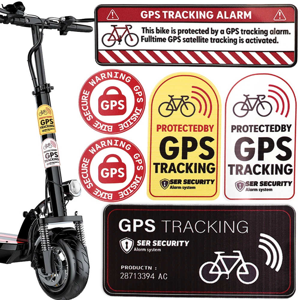 3 Pezzi Adesivi GPS Tracking Per Bici - Autoadesivi Anti-Furto Con Effetto Alluminio - Foto 7