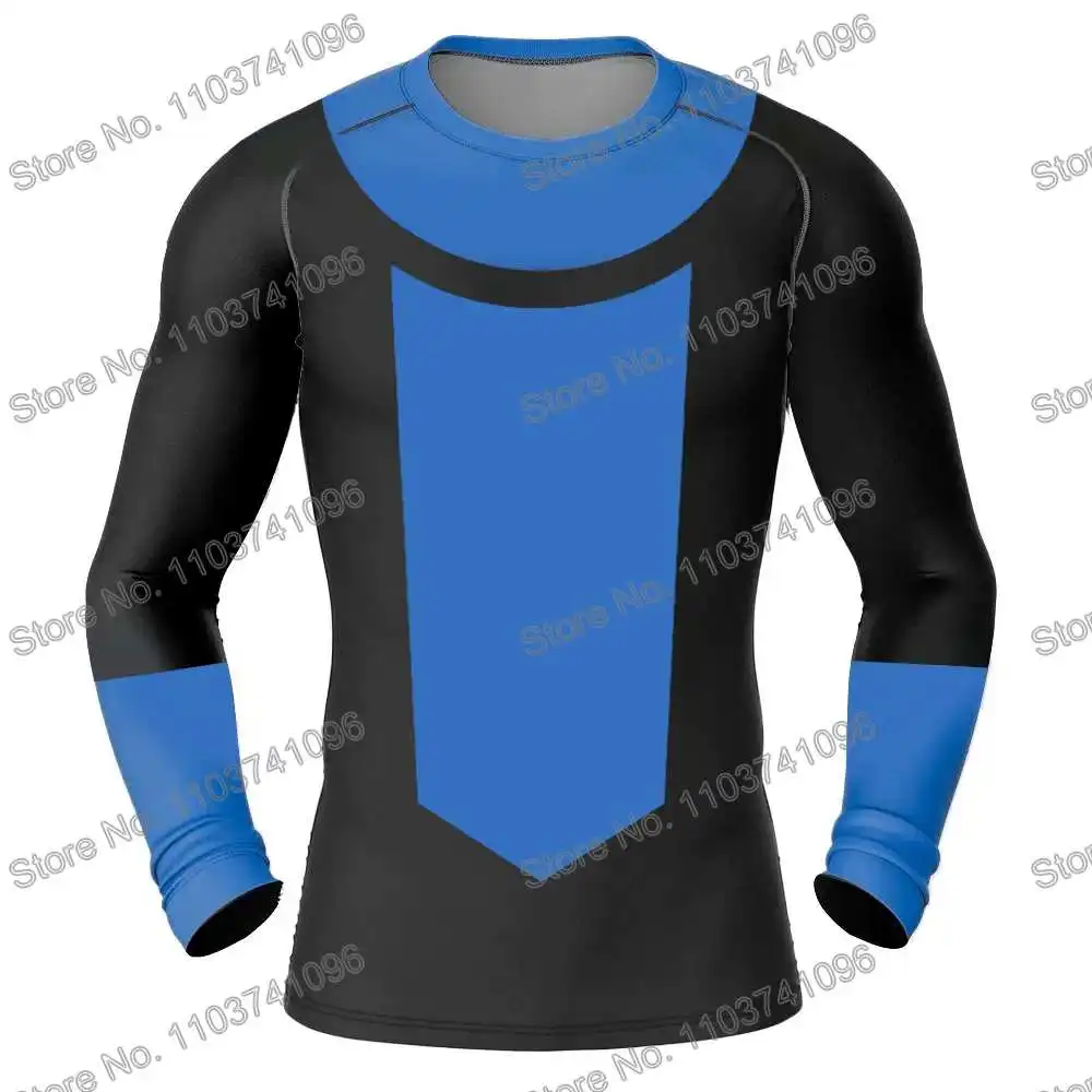 Invincible Diving T-Shirt Tight Rash Guard BJJ MMA Swimwear Men Surf Clothing Beach Floatsuit Women Long Sleeve GYM Tops Sports