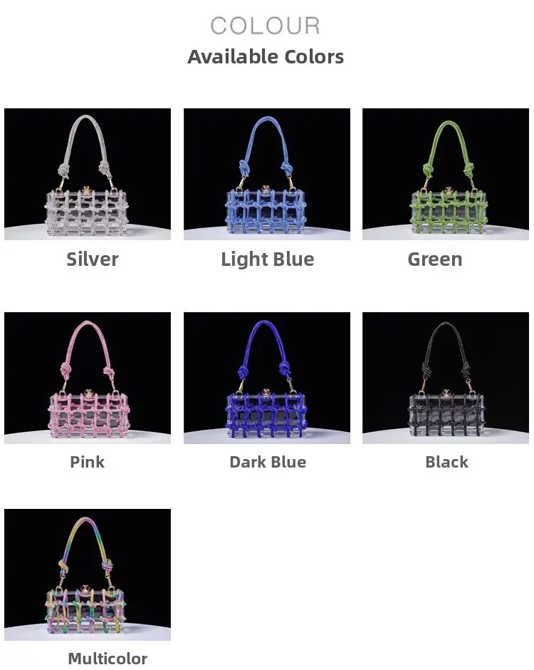 Acrylic Box Bag Handle Detail