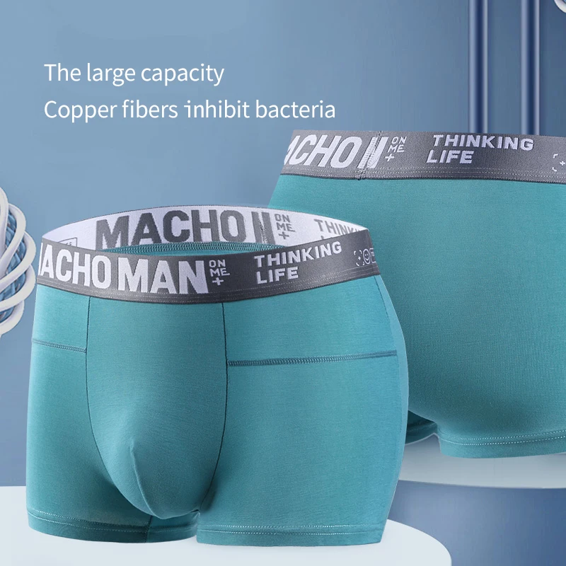 CARTELO Men Underwear Copper Fiber Antibacterial Men Boxers Moisture Absorbent Breathable Male Shorts Stretch Seamless Underpant