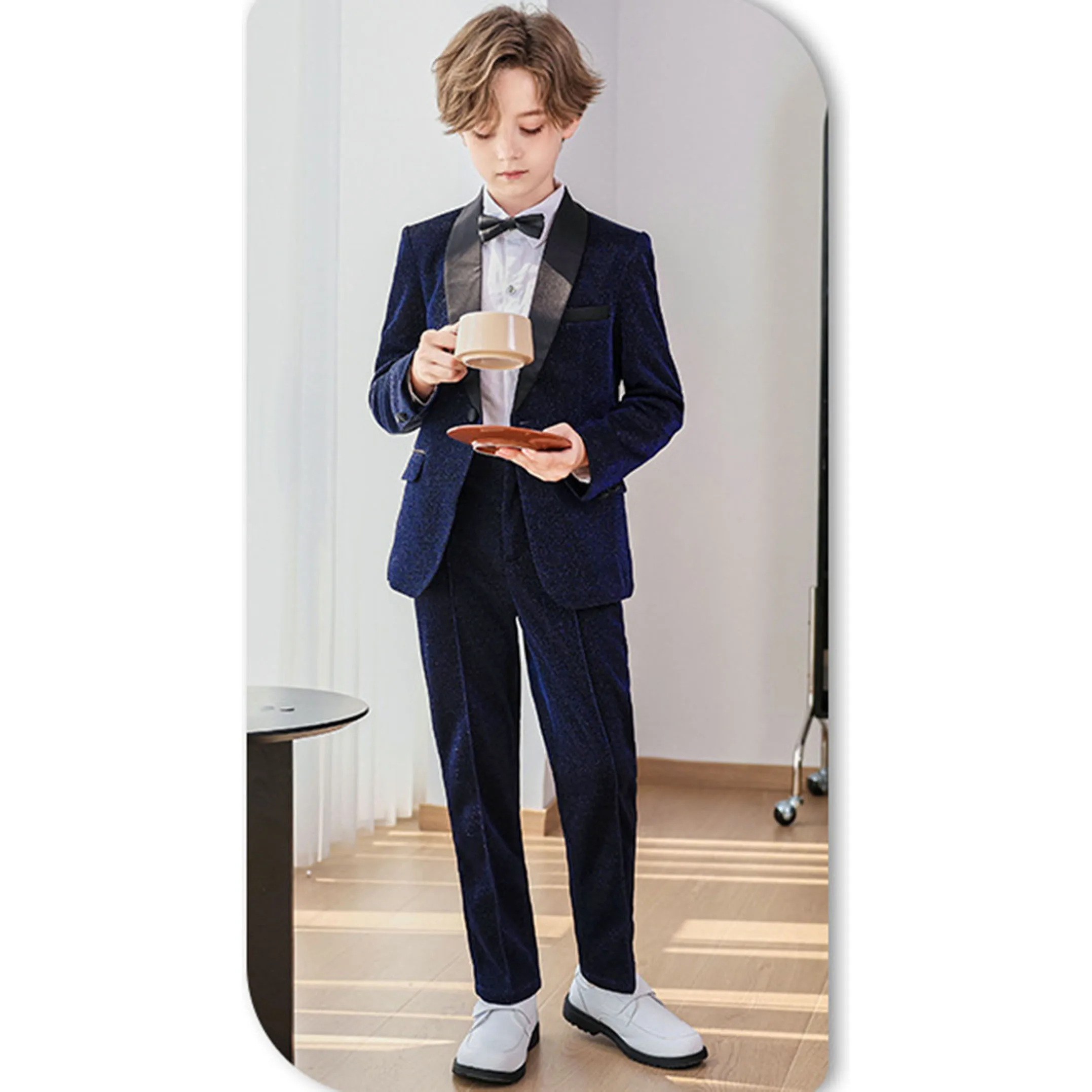 Toddler Classic Boys'Formal Suit Set Kids Formal Outfit Boys Formal Dresswear Vest Set