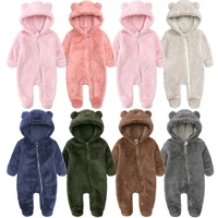 Winter Essentials Fleece Baby Clothes Romper Kids Boys Girls Pajamas Hooded Toddler Bodysuit Infant Jumpsuit Newborn Onesies 2