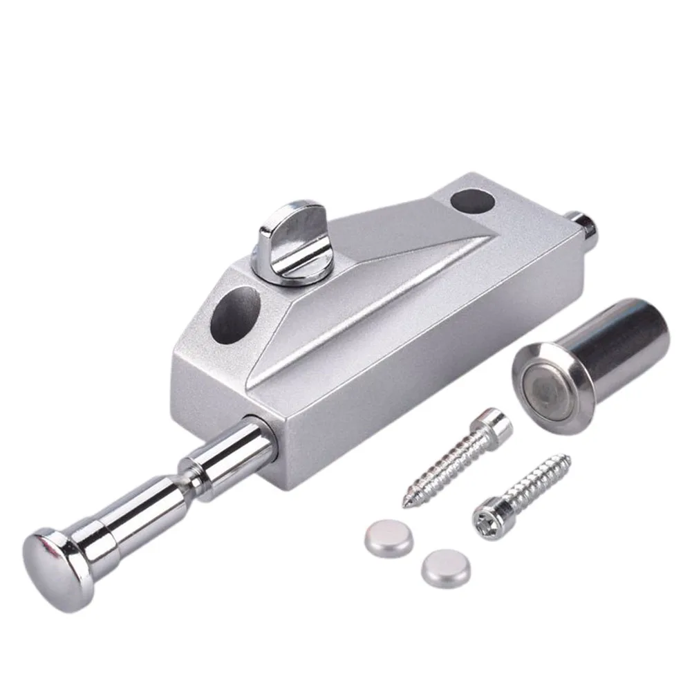 

1pc Framed Door Latch Lock With Knob Key Zinc Alloy Iron For Wooden Door Floor Spring Bolt Floor Bolt Lock Hardware Accessories