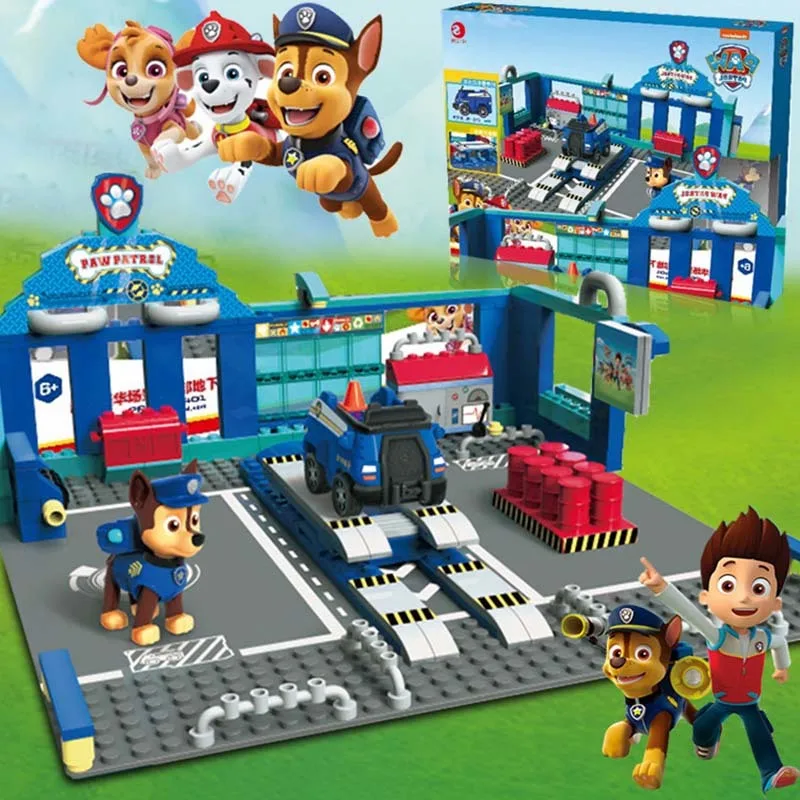 Paw Patrol Building Block Construction Toys Dog Ryder Chase Assembly