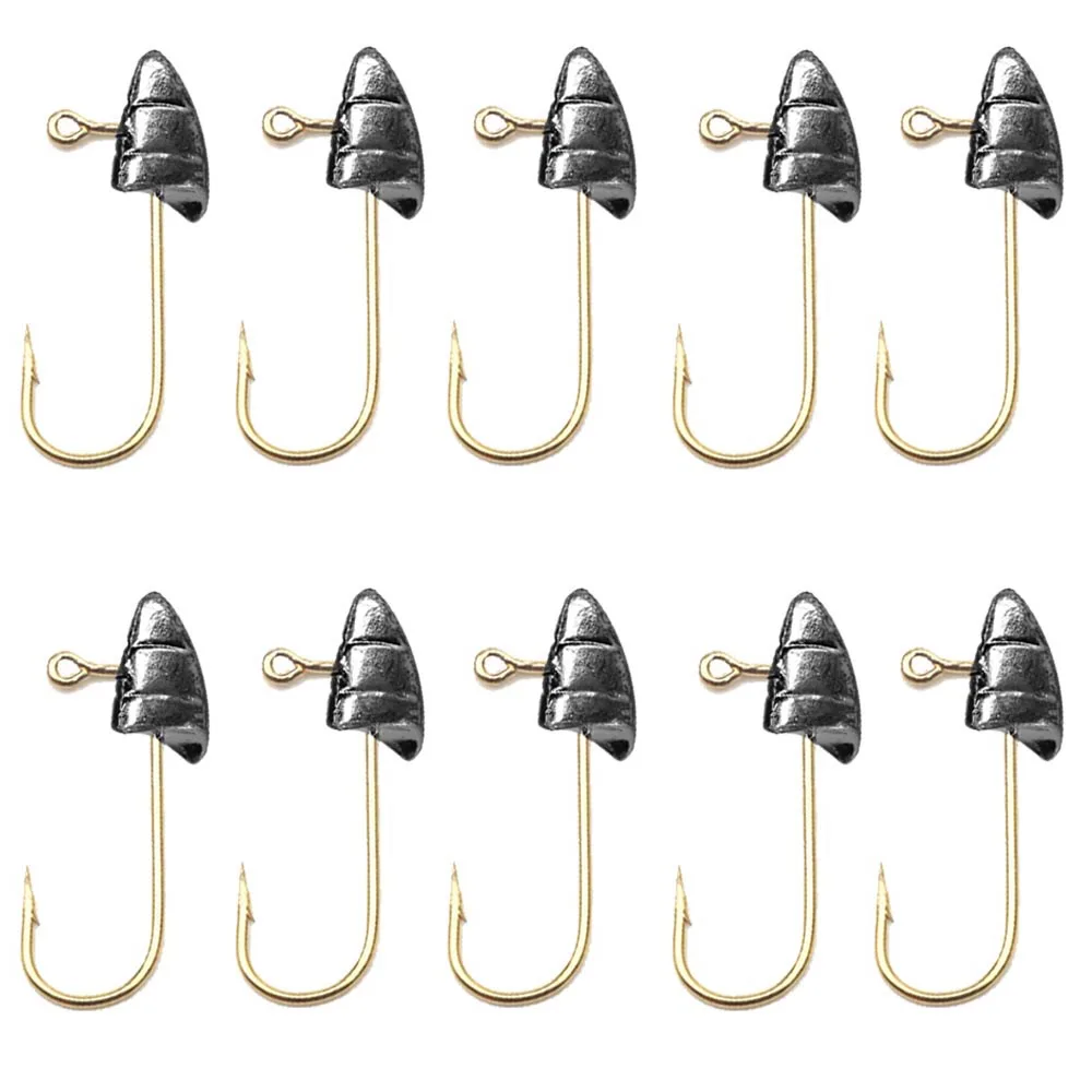 

10pcs/lot 1.4g-5g Ice Fishing Hook Micro Jig Head Fishing Hook Mini Crank Fishhook Soft Lure Fishing Accessories