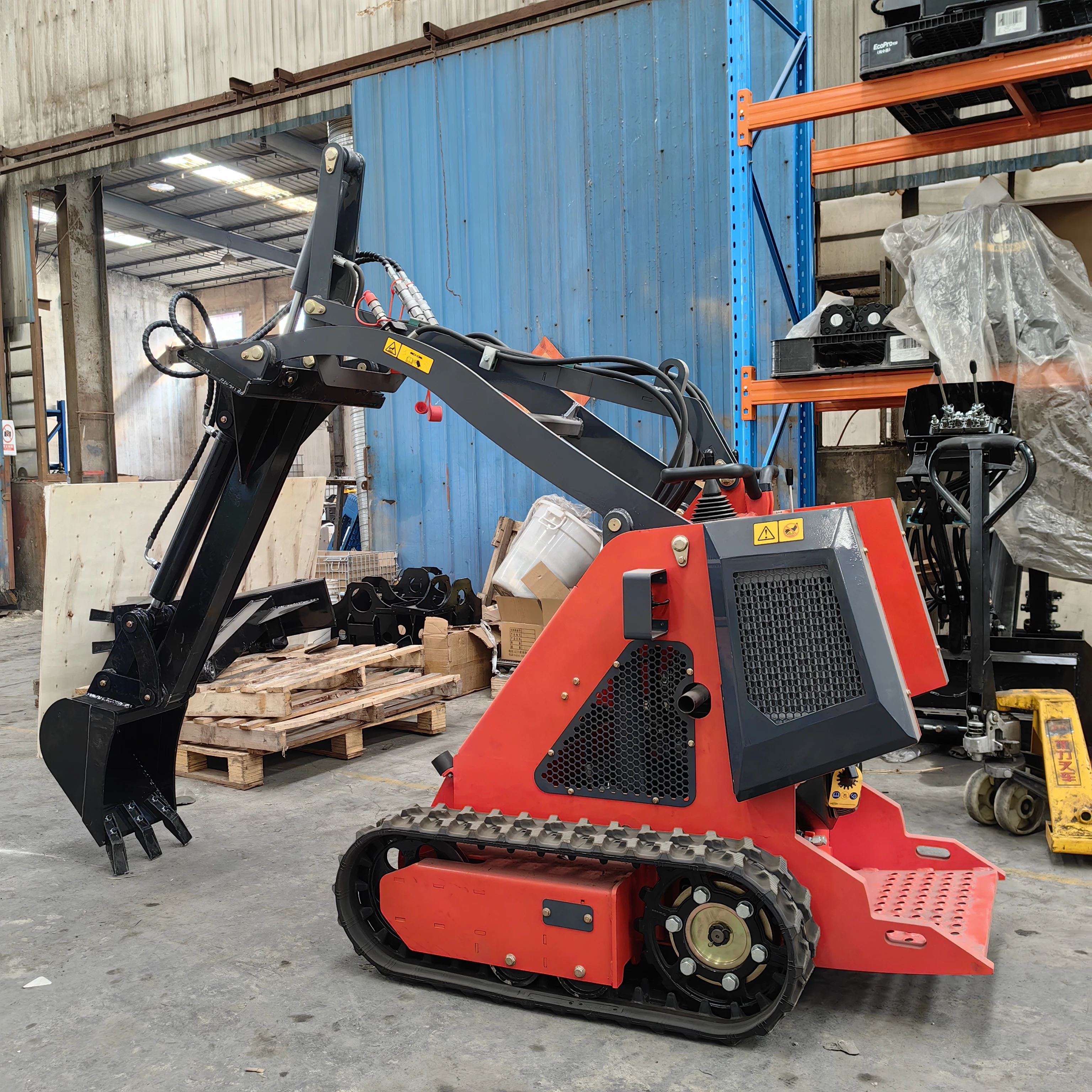 Mini chargeur de direction antidérapant avec seau, usine professionnelle, Inoler, Jane Wheel, HT320