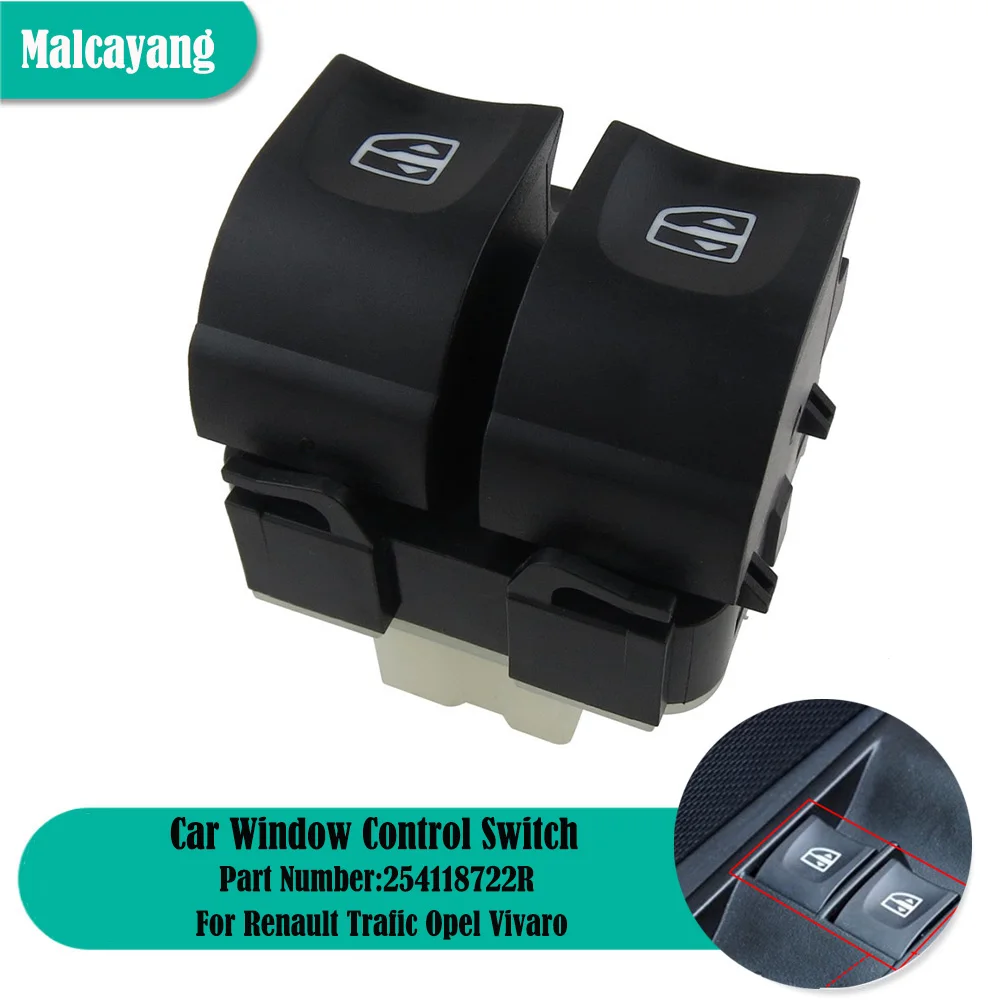 Interruttore Di Controllo Sollevatore Alzacristalli Elettrici Auto Per Renault Simbolo Zoe Thalia Captur Fiat Talento Dacia 254118722R