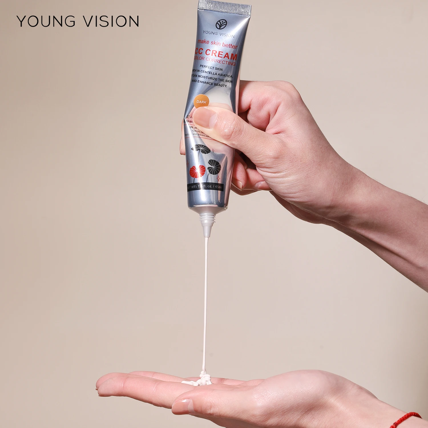 YOUNG VISION 2-color Light Delicate Repair Color Change Isolation CC Cream Watery Thin Natural Nude Sunscreen Concealer Liquid_voghion.com