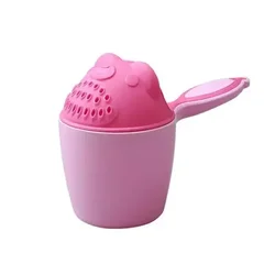 Silicone Baby Bathing Set: Shampoo Cup, Shower Spoon, and Bath Cap (As picture)
