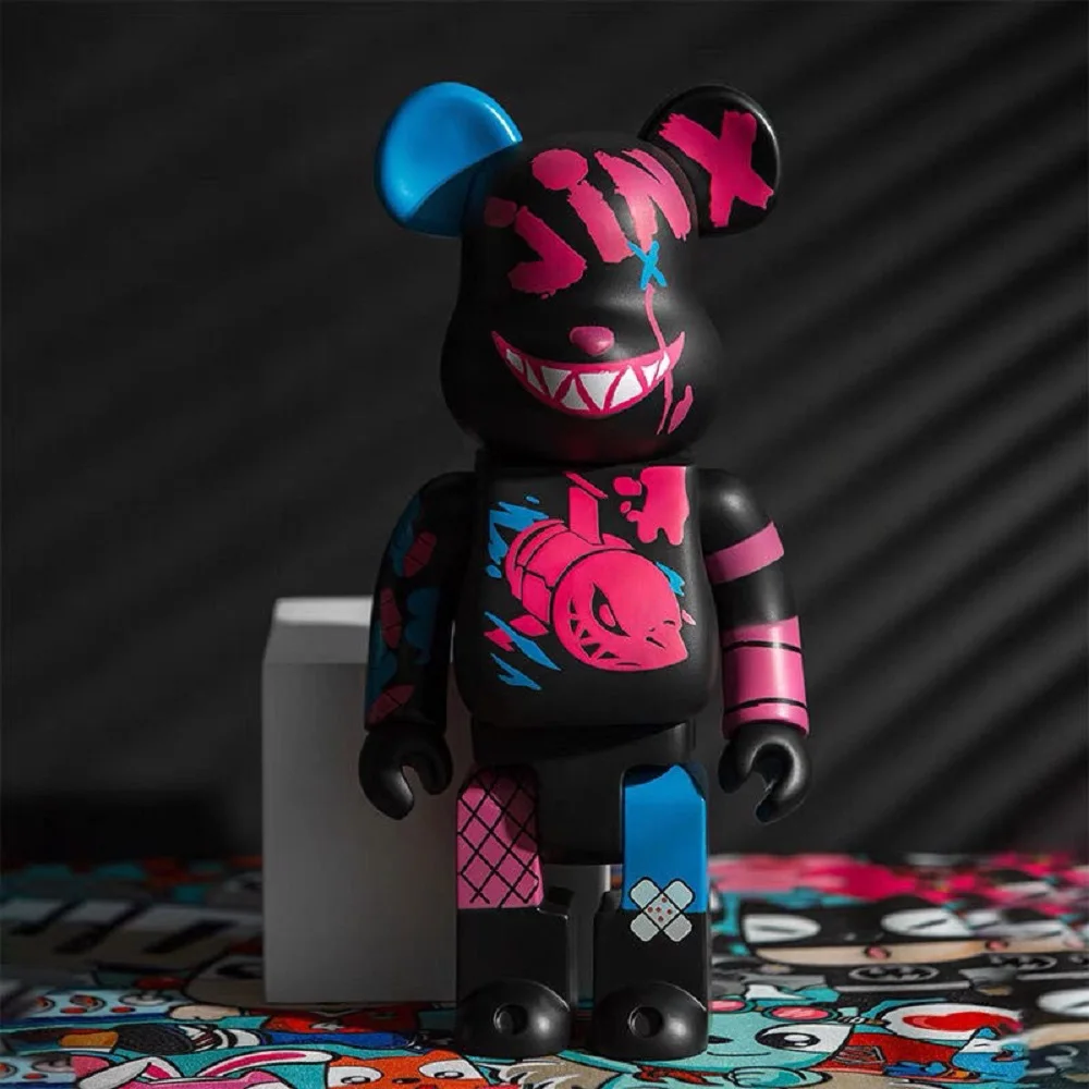 Bearbrick 400% 28cm high Graffiti Design Before and After The Co