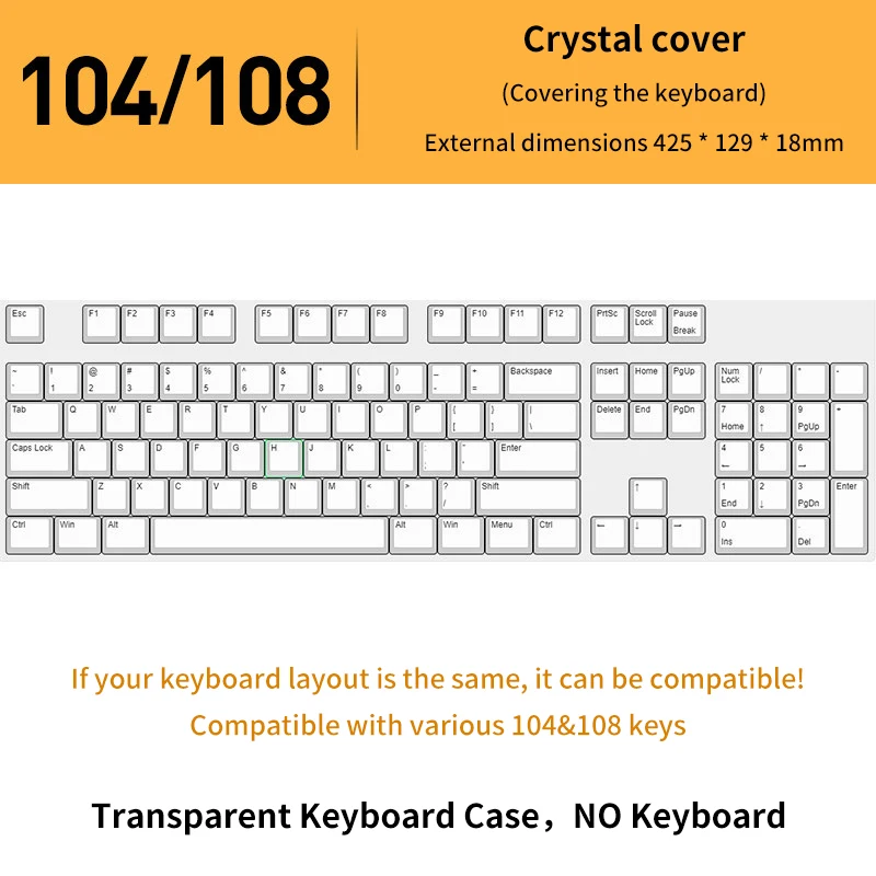 Acrylic Transparent Dust-Proof Mechanical Keyboard Cover