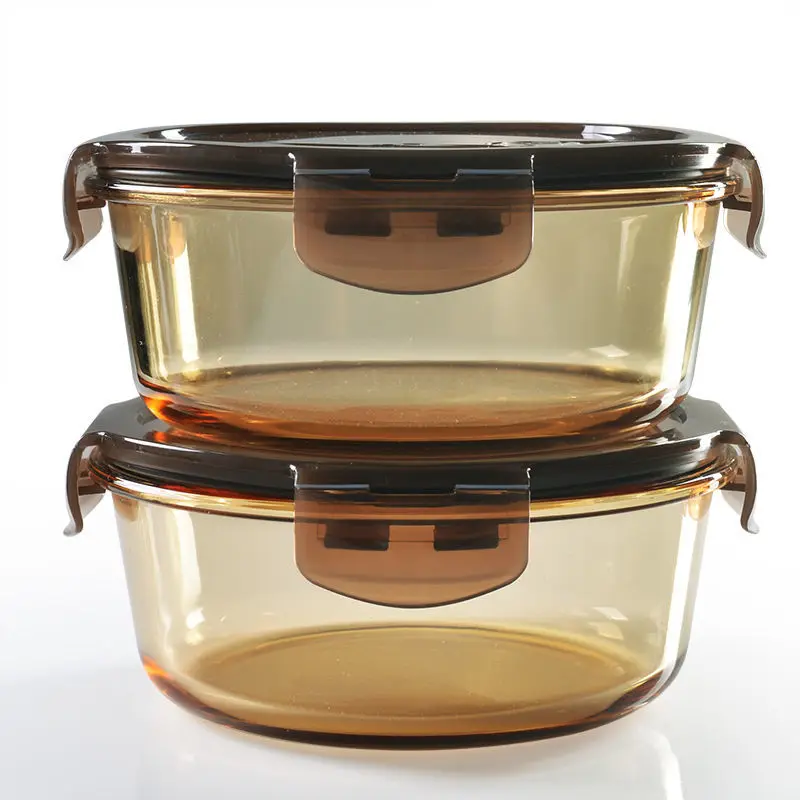 Highborosilicateheatresistantglasslunchboxcanbemicrowaved