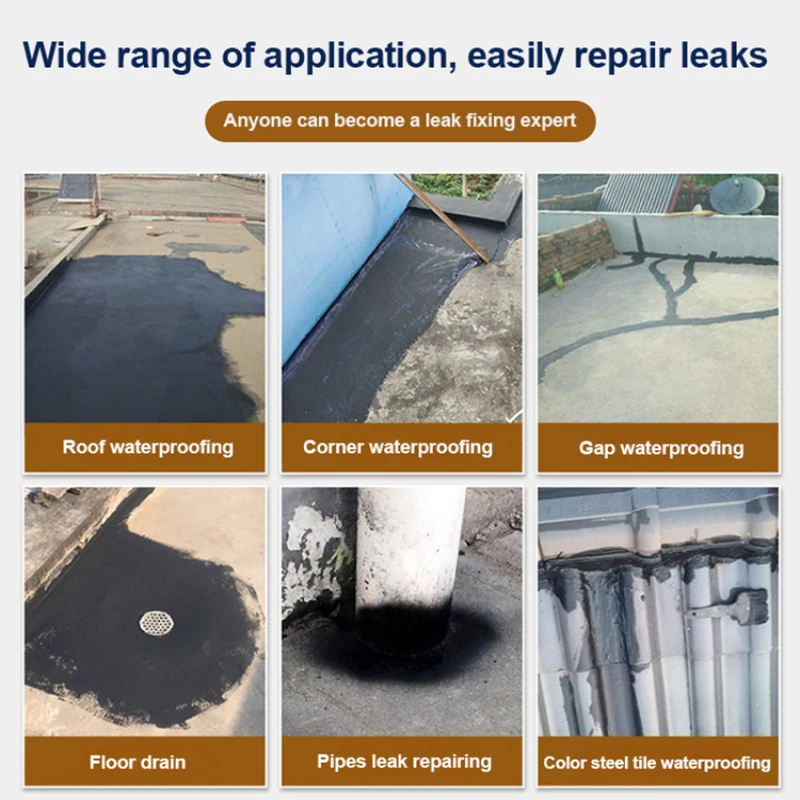Roof Crack Waterproof Coating Leak Repair Sealant High-Elasticity Waterproof Paint for Roof Cracks Long-Lasting Protection
