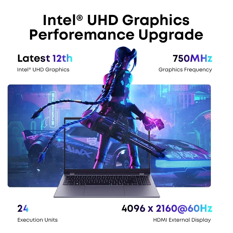 CHUWI GemiBook Plus Laptop 16GB LPDDR5 512GB SSD Intel Alder Lake N100 15.6'' FHD 1920 * 1080 WiFi 6 Windows 11 Laptops 3