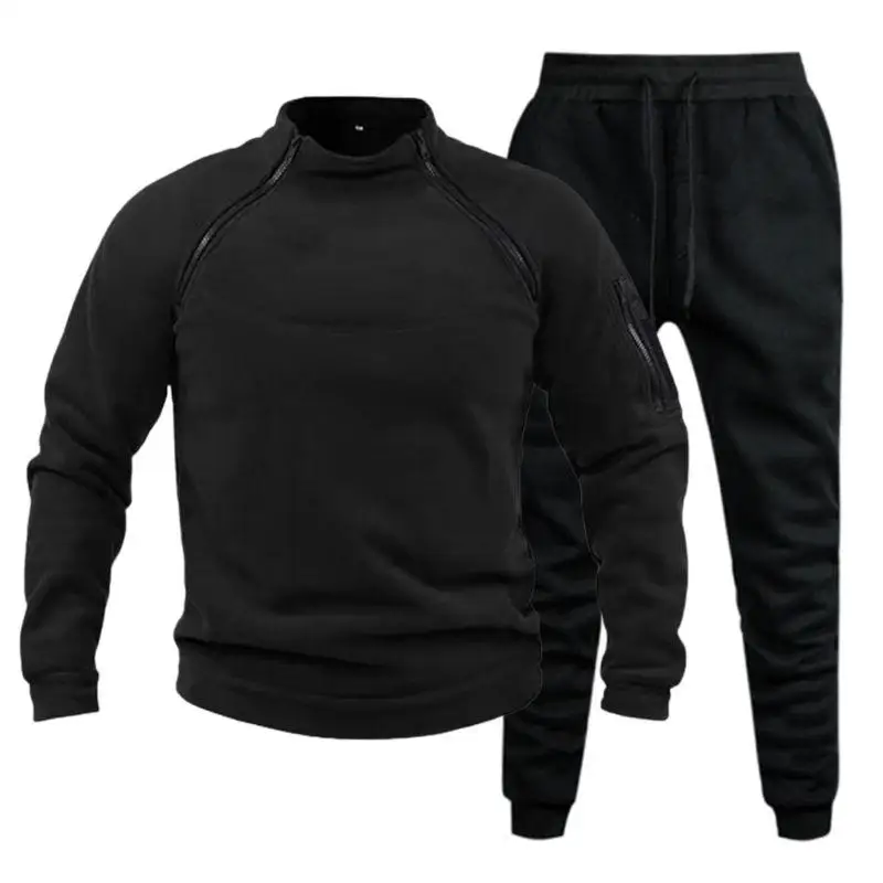 Men's Sets Hoodies+Pants Autumn Round Neck Sweatshirt Sweatpants Fashion Slim Fit Men Set Hoodie Pant Hip Hop Clothes