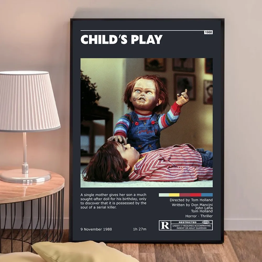 Classic Chucky Horror Movie Poster HD Quality Prints and Posters Wall Art Painting Study Home Decor