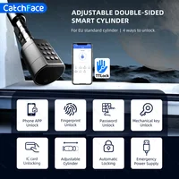 Catchfcae New Adjustable Replacement TTLock APP Fingerprint FRID Card Password Cylinder Electronic Smart Door Lock Digital - Image 4