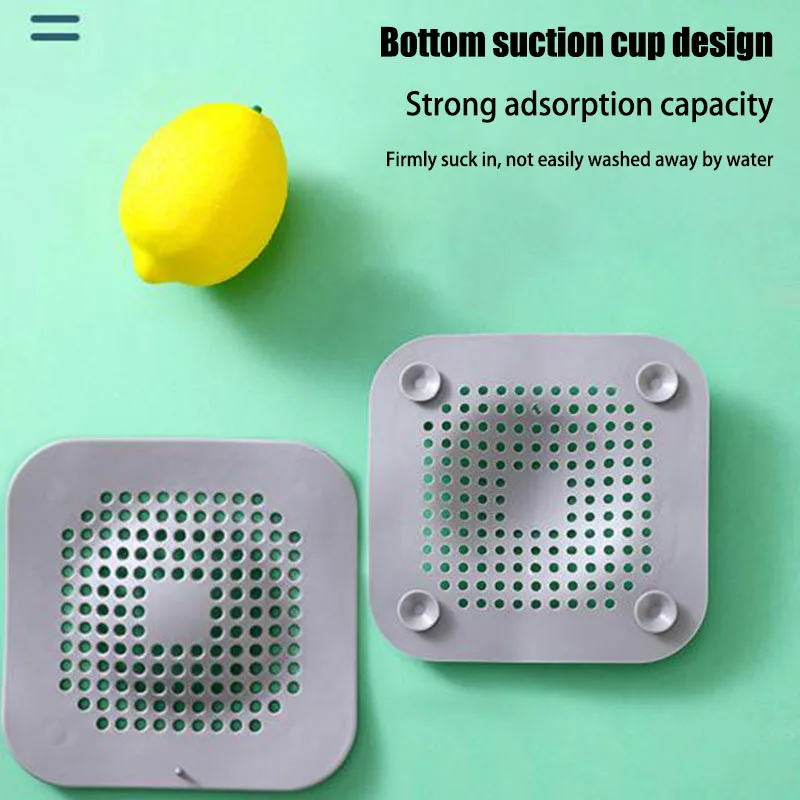 Silicone floor drain sticker for bathroom kitchen sewer hair filtration anti blocking device household bathroom floor drain mat 6