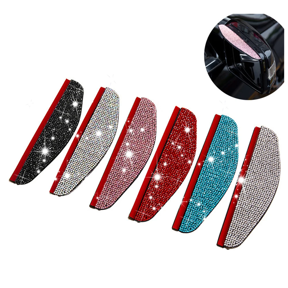 Rearview Mirror Rain Shield Rearview Mirror Rain Eyebrow Rearview Mirror Rain Guard 2Pcs PVC For Car