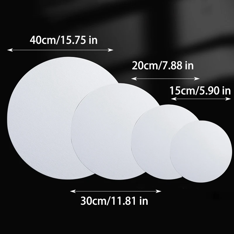 Round canvas board For painting Cotton blank Primed white Suitable for gouache watercolor acrylic oil painting 5Pcs Art supplies