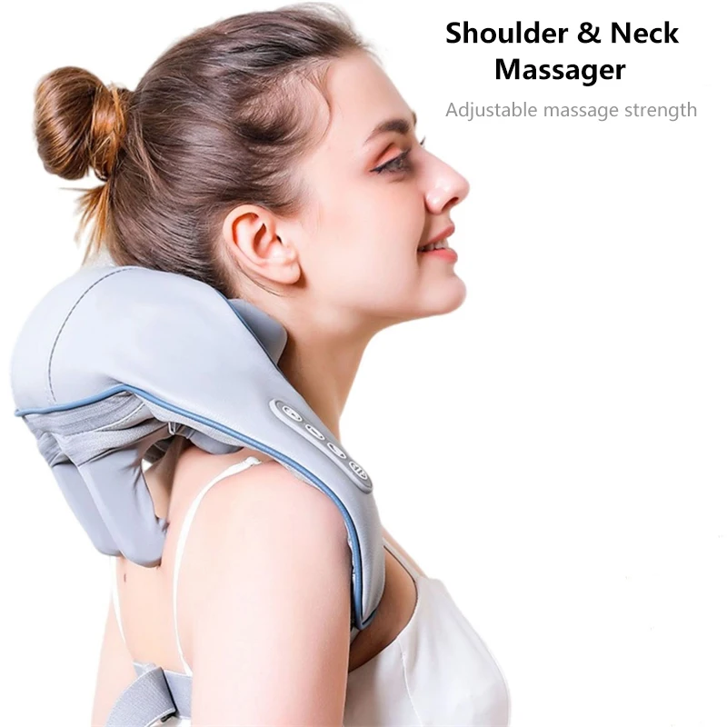 

Electric Massager Shawl Shiatsu Back Neck Shoulder Body Infrared Heating 6D Kneading Massager Car/Home Best Gift