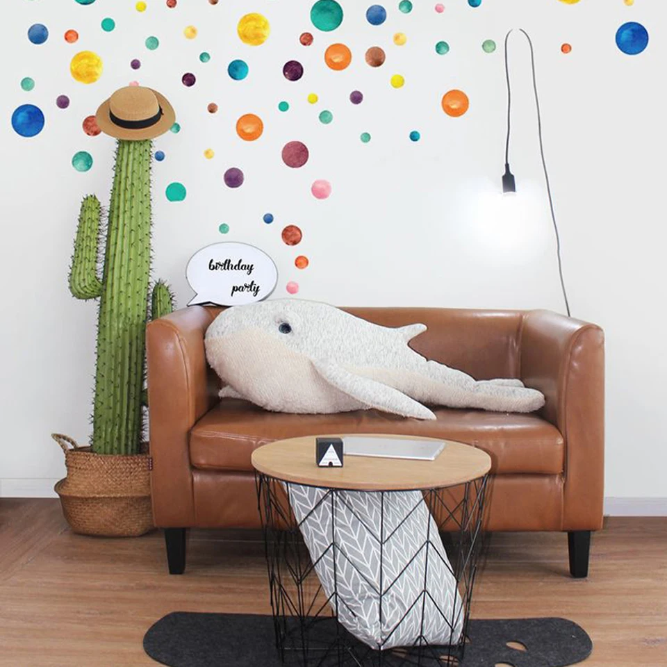 StickerDeen Más De 500 Calcomanías De Pared De Círculos De Lunares Surtidos Para Dormitorio De Ninos Sala De Estar Aula Sala De Juegos