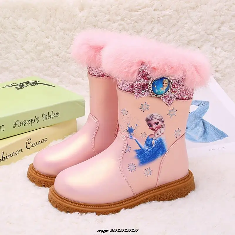 Children's Boots Frozen Girl Winter Boots Disney Girls Princess