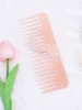 Cute Pink Hair Comb Marble Big Wide Tooth Comb Simple Texture Hairdressing Hairbrush Female Anti-static Detangler Brush Set 4