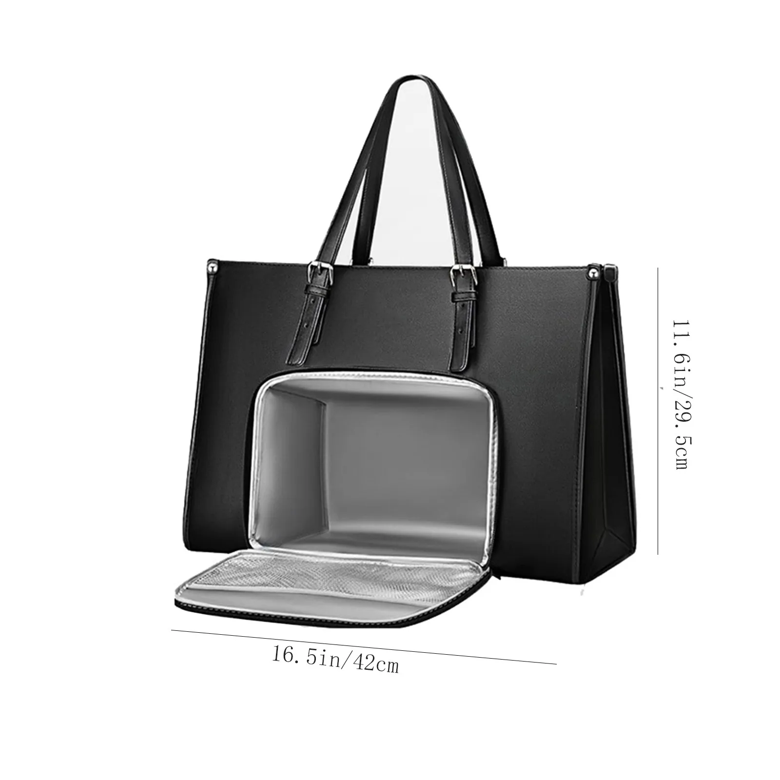 2 In 1 Lunch Tote Bag For Women, 15.6 Inch Tote Bag With Lunch Compartment, For Work, Bag, Purse Combo