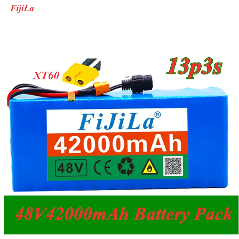 

48V batterie 13s3p 42Ah pack 1000W high power Ebike elektrische fahrrad BMS mit XT60 stecker