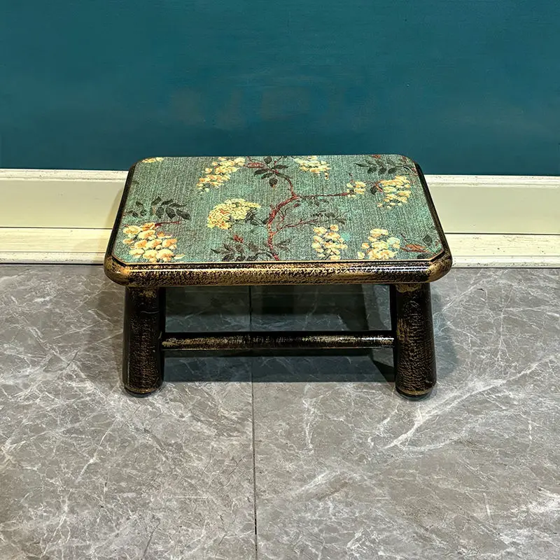 Four legged shoe changing stool, stylish and creative living room coffee table, rectangular and short cartoon children's chair