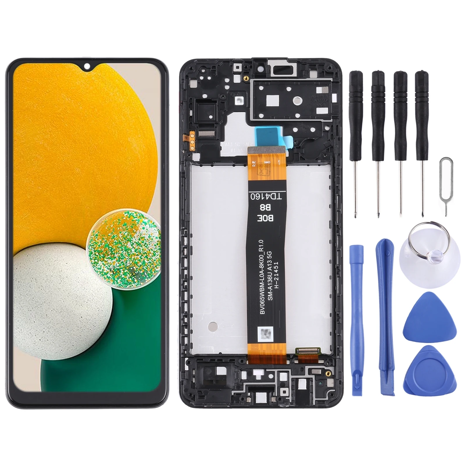 

LCD Screen for Samsung Galaxy A13 5G SM-A136U / Galaxy A13 4G SM-A135F Digitizer Full Assembly with Frame