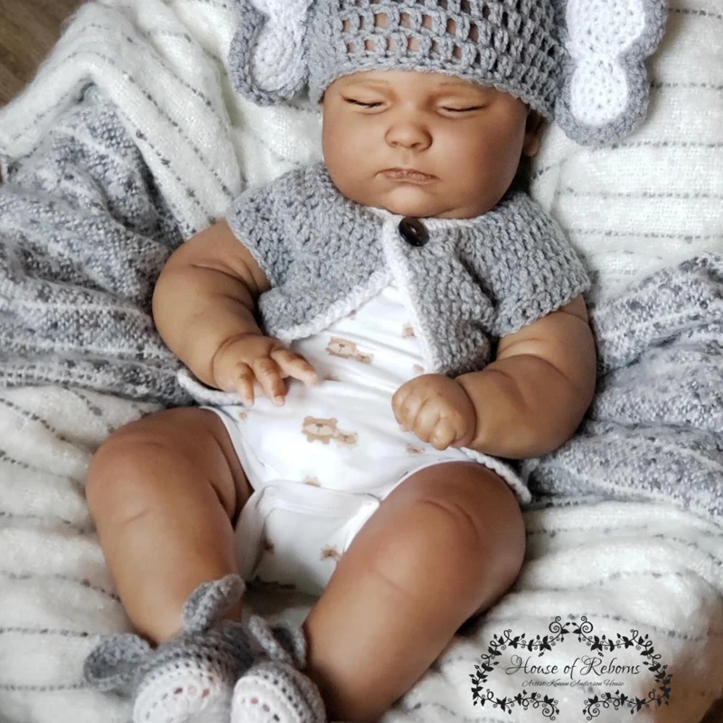 FBBD 24inch Reborn Doll Kit Sleeping Joseph  Doll Customizing Supplies Unfinished Doll Unpainted Kit DIY Part Toys for Children