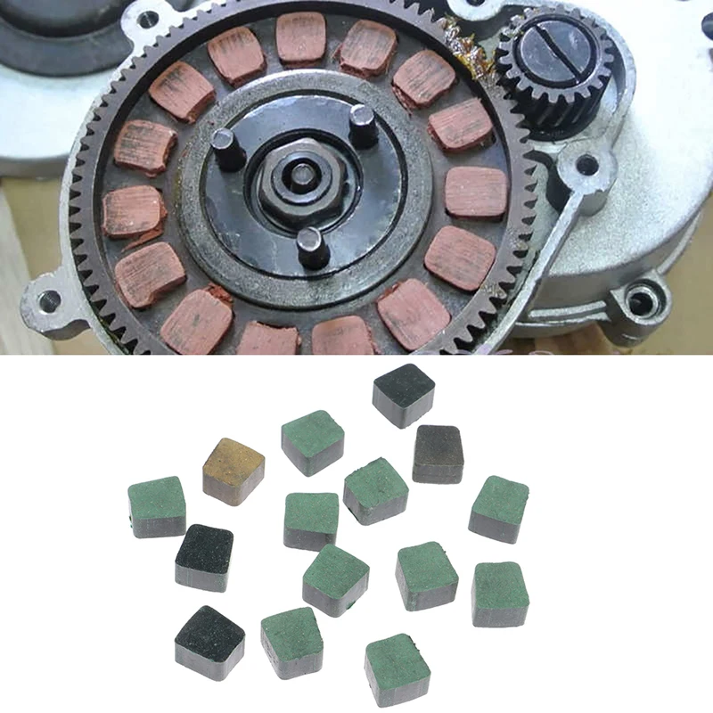 15Pcs/Set Engine Clutch Pads Square Shape Green Engine Clutch Pad for