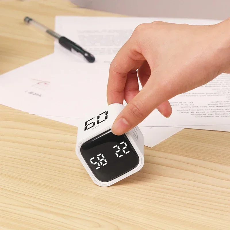 

Productivity Cube Timer Gravity Sensor Flipping LED Display 4 Preset Time Dual Modes Countdown Cooking Study Mini Digital Timer