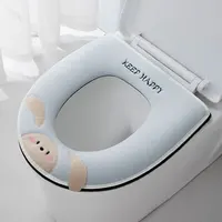 Autumn Winter Home Toilet Seat Cover Pad Washer Bottom Waterproof Cute Rabbit Soft Toilet Covers Warm WC Seat thicken Cushion 1