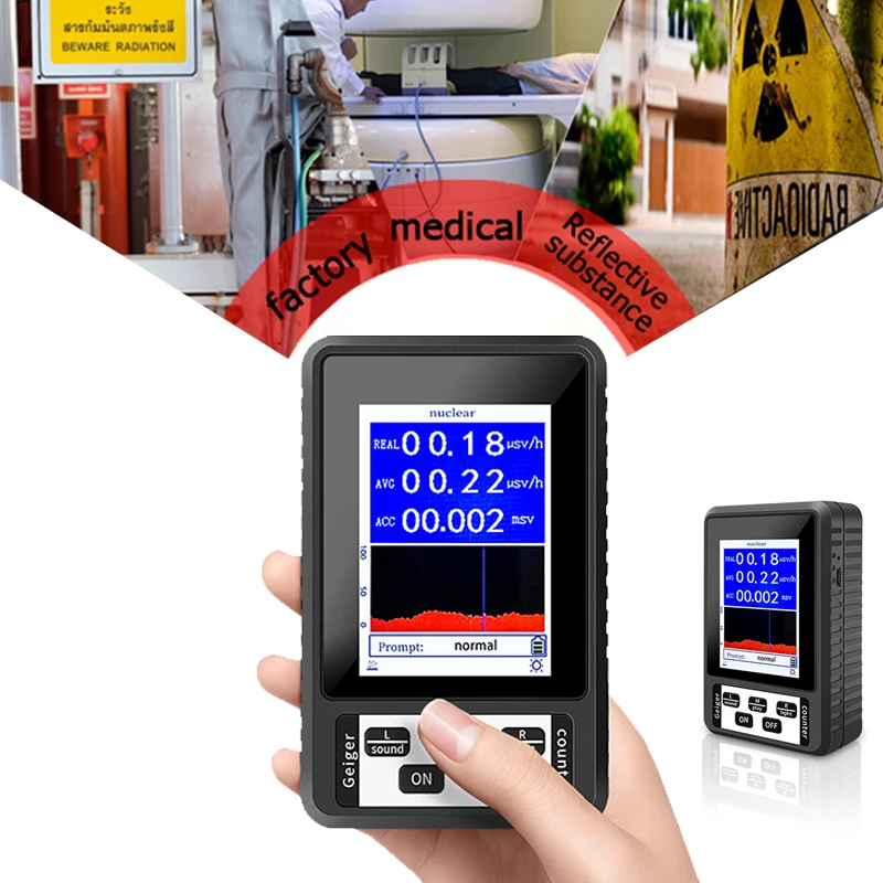 Nuclear Radiation Detector Color Display Screen Geiger Counter Personal BR-9B XR-1 Dosimeter Marble Detector Beta Gamma radiation detector geiger counter