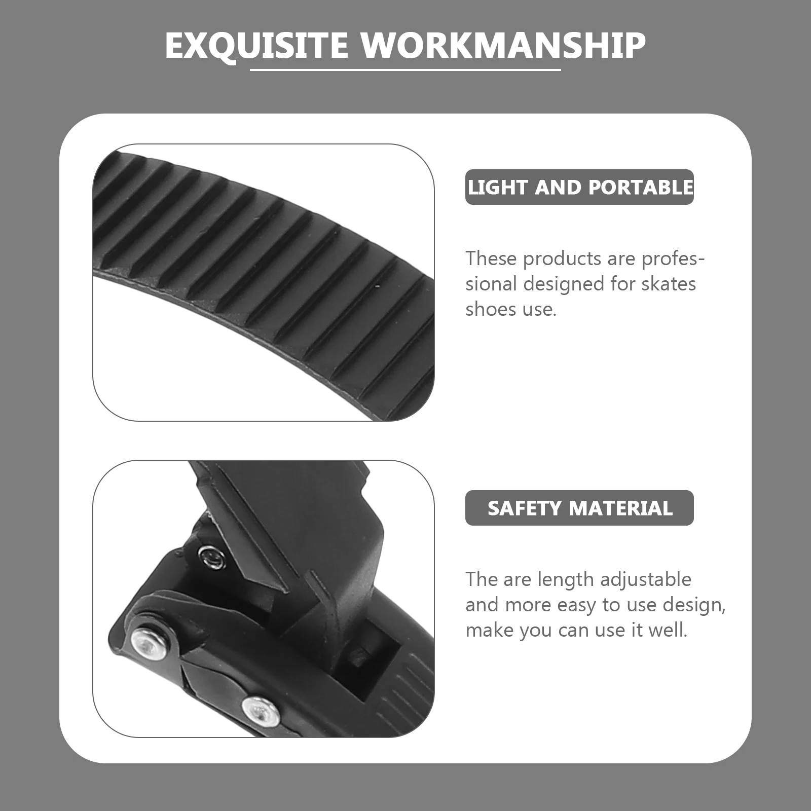 2 Sets Adjustable Skates Strap Creative Buckle Belt Roller Skate Accessory Durable Fixing Buckle Skateboard Shoe Professional