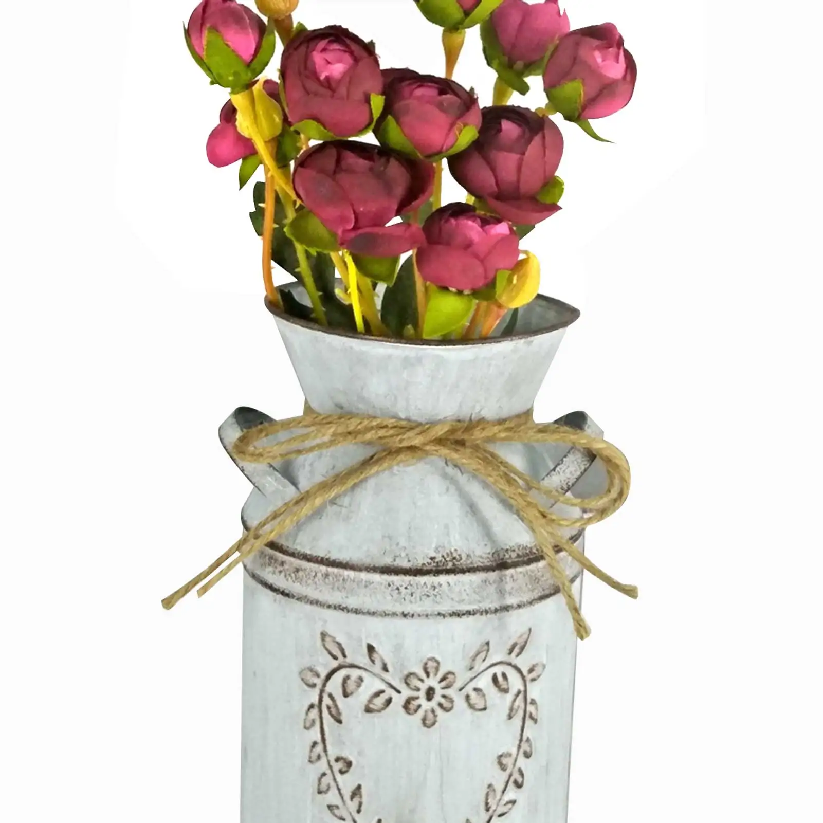 

Металлическая ваза, украшения, подставка для домашнего декора, гальванизированная отделка, Балконная молочная банка для гостиной, деревенский Настольный цветочный ковш