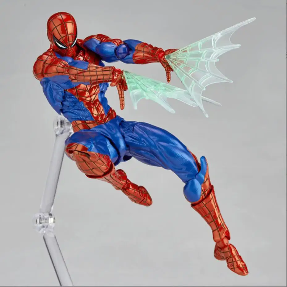 New Spiderman Super Hero Revoltech Wen Miles Morales Pete Parker Spider-Man Action Collection Figure Model Toys