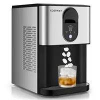 Self Dispensing Nugget Ice Maker Countertop, 56 Lbs/24H Soft Chewable Ice, Pebble Ice Maker with Self-Cleaning, One-Button 1