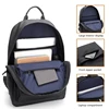 New Fashion Men PU Leather Backpack Black School Bags for Teenager 15.6 Inch Laptop Backpacks Mochila Masculina High Quality 6