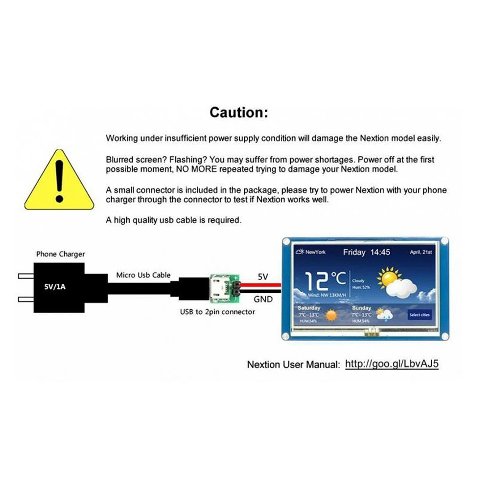 Nextion Discovery NX4832F035 HMI Display 3.5 Inch 480x320 with Touchscreen - NX4832F035_011R
