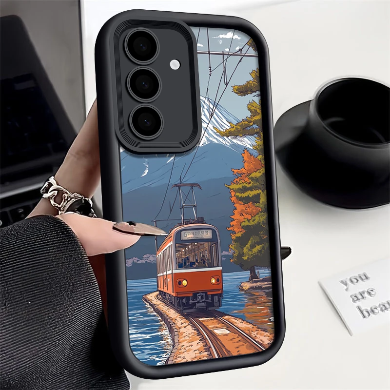 Mountain Train Soft Phone Case - Premium Protective Cover
