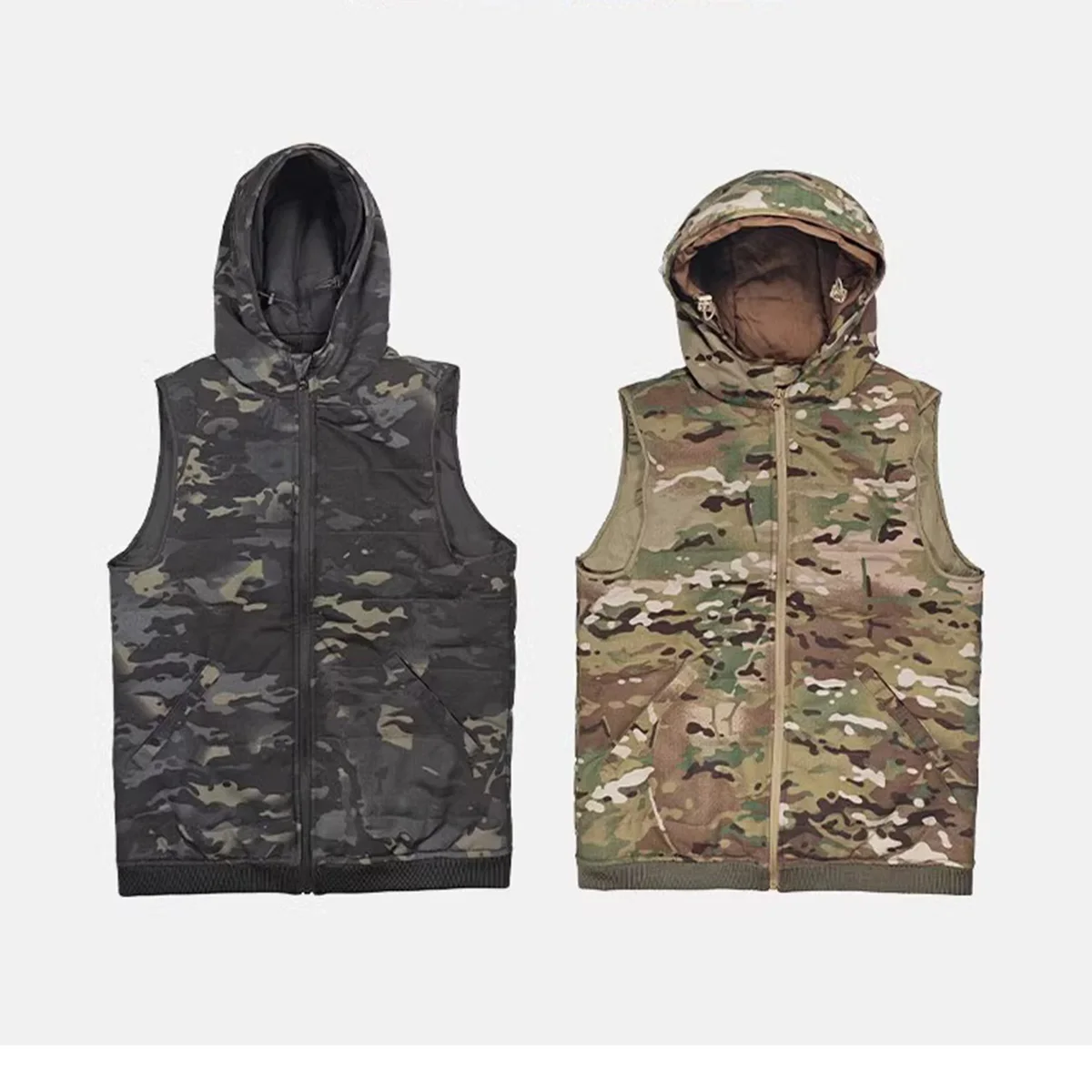 Commuter Outdoor Camouflage Down Cotton Autumn/Winter Wear Resistant Warm Vest Sleeveless Tactical Functional Tank Top