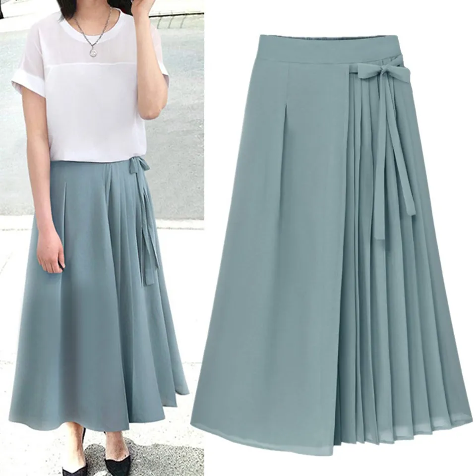Women's Casual Pleated Chiffon Trousers