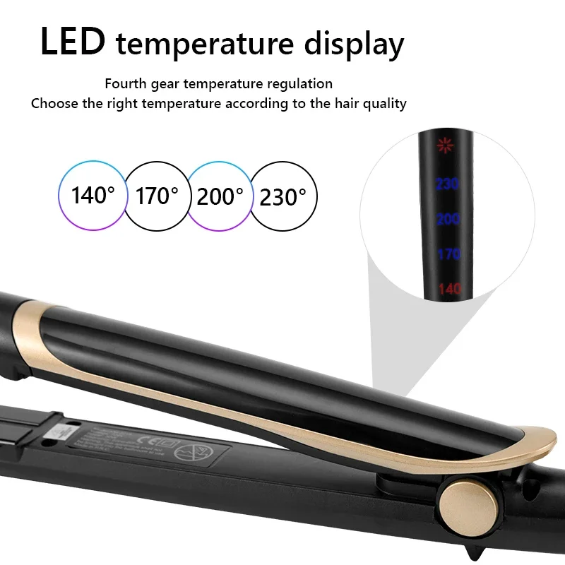 Professional Hair Straightener Curler Hair Flat Iron Negative Ion Infrared Hair Straighting Curling Iron Corrugation  Care 4