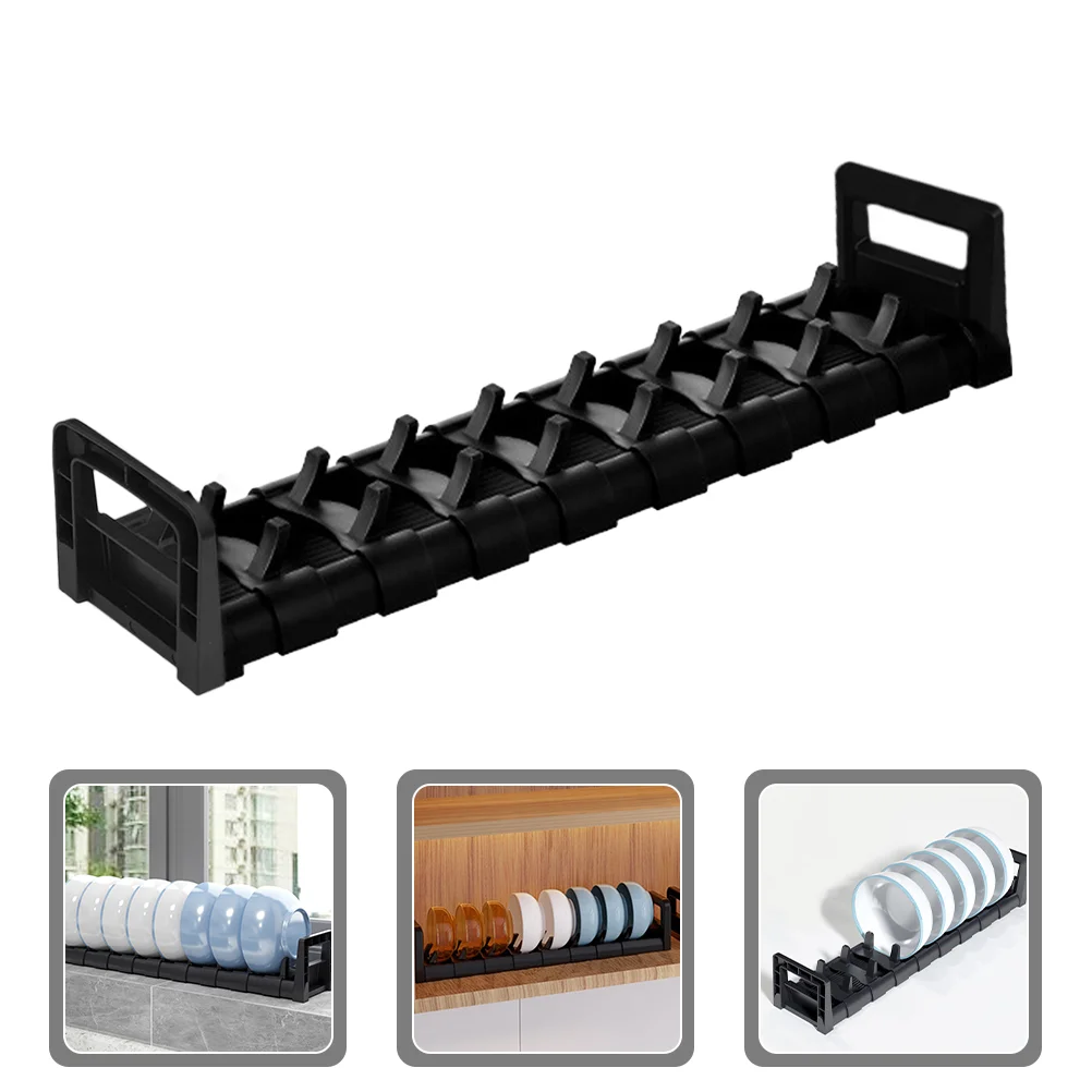 

Dish Rack Drying Kitchen Holder Counter Plate Racks Plastic Sink Stand Drainboard Dryer Dishes Set Black Strainers Drainer